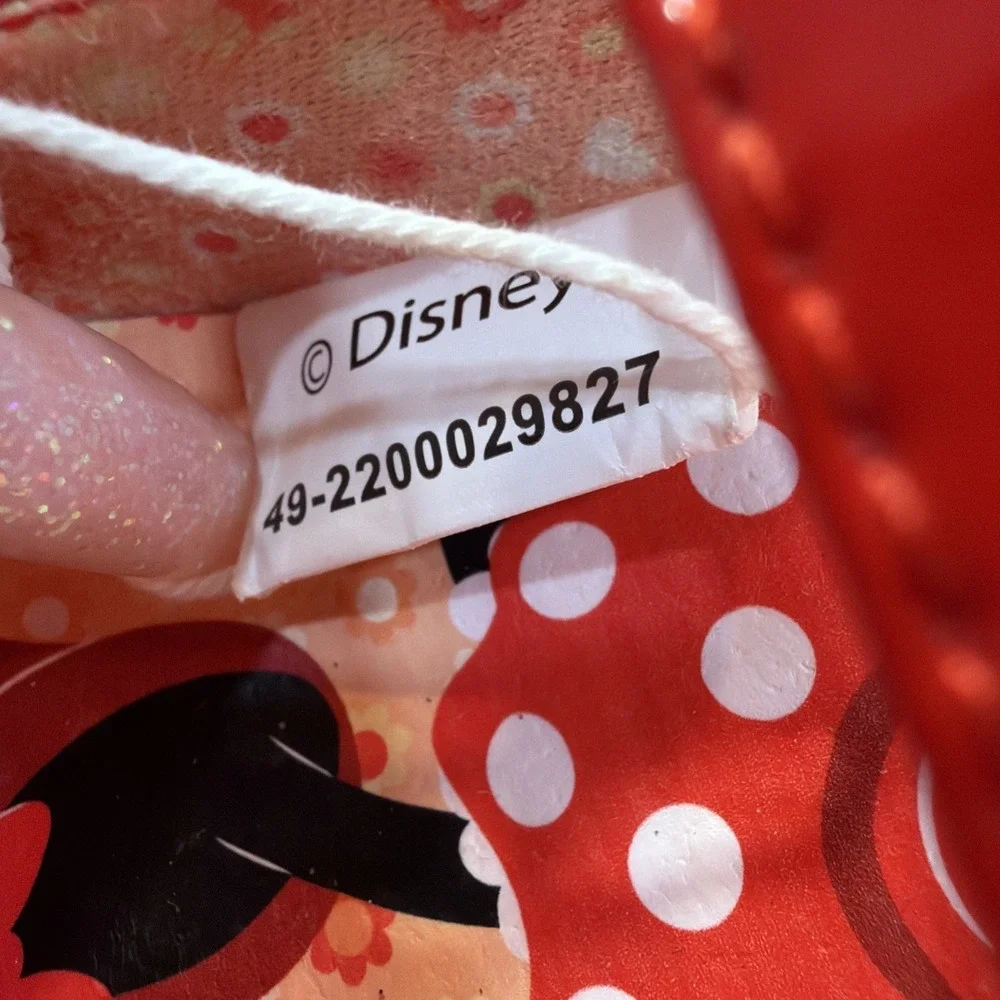 Disney Minnie Mouse Red Glitter Bow Shoes Girls Toddler Size 9 Disney Junior NWT - Picture 10 of 11